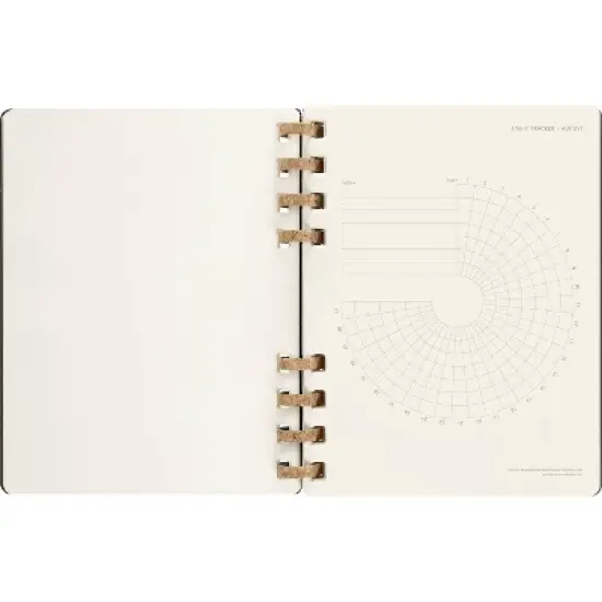 Moleskine 2023-24 Academic Spiral Planner 8"x9.25" Midnight Black image {4}