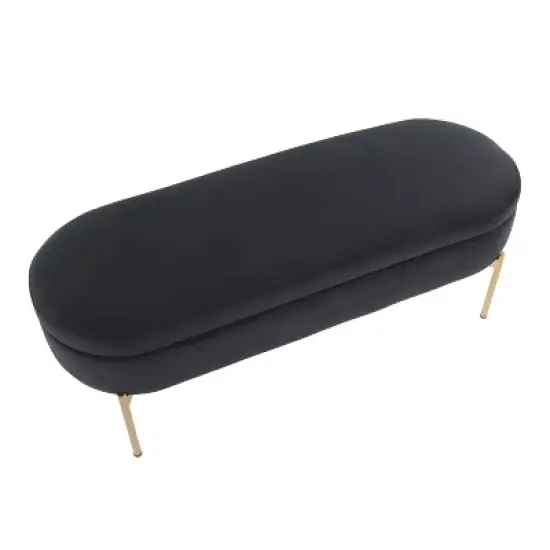48" Chloe Contemporary Upholstered Storage Bench - LumiSource image {6}