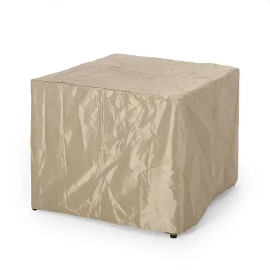 Archie Outdoor Square Fire Pit - Brown - Christopher Knight Home image {3}