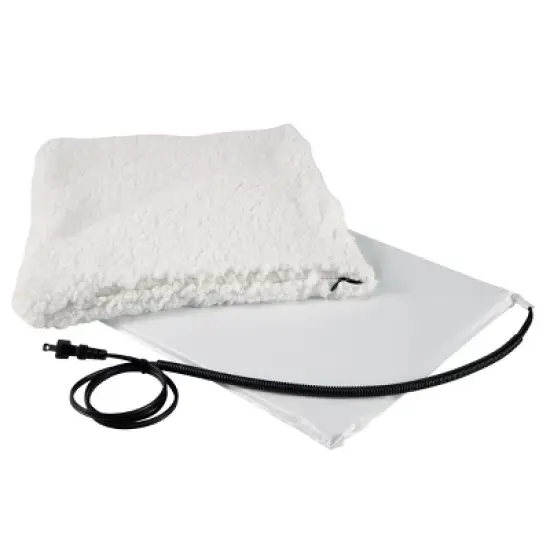 Heated Cat House - Double-Door Cat Bed with Zippered Roof, Pet Heating Pad, Cover - For Garage, Porch, Barn, or Basement by PETMAKER image {3}