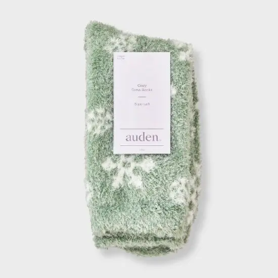 Women's Snowflake Cozy Crew Socks - Auden&trade; 4-10 image {1}