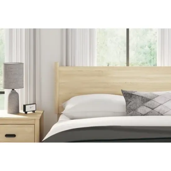 Signature Design by Ashley Cabinella Queen Panel Headboard, Tan image {1}