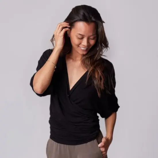 Of An Origin Maternity & Nursing Wrap Blouse image {2}