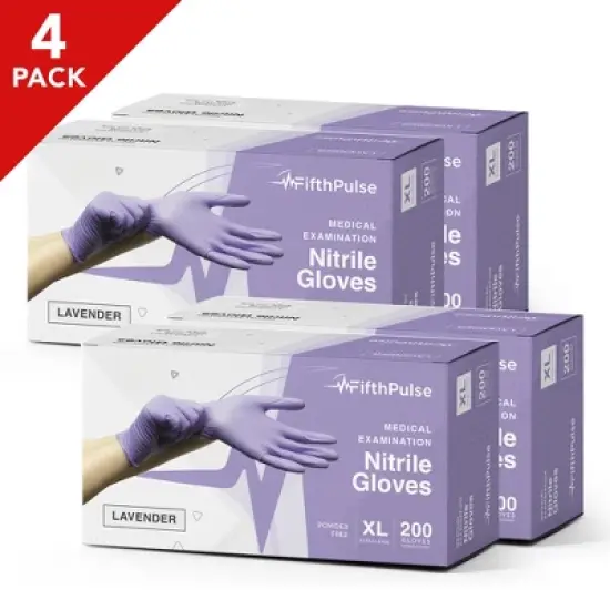 FifthPulse Bulk Lilac Nitrile Exam Gloves, Perfect for Cleaning, Cooking & Medical Uses image {8}