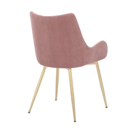 Avery Fabric/Metal Dining Room Chair Pink - Armen Living image {3}