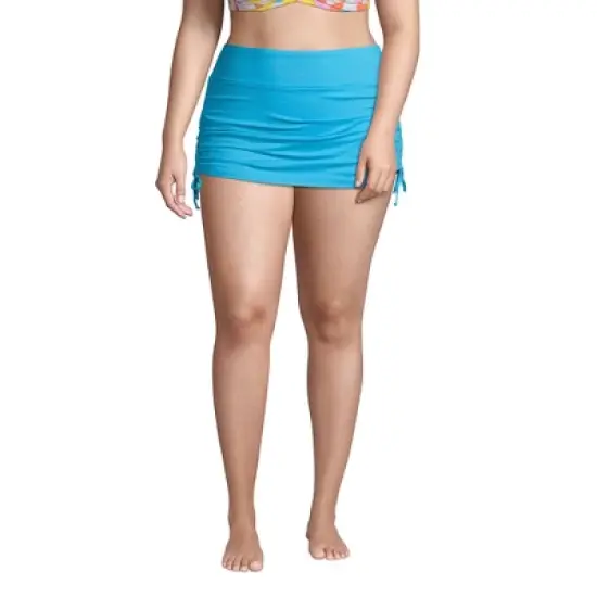 Lands' End Women's Plus Size Chlorine Resistant Tummy Control Adjustable Swim Skirt Swim Bottoms image {2}