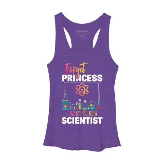 Women's Design By Humans Forget Princess I Want To Be A Scientist By BaoMinh Racerback Tank Top image {5}