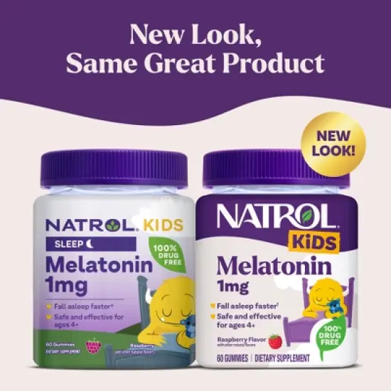 Natrol Kids' Melatonin Sleep Aid 1mg Gummies - Berry image {11}