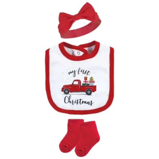 Hudson Baby Infant Girl Cotton Layette Set, Christmas Gift image {2}