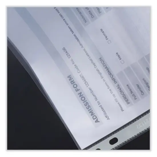 Universal Heavy Gauge Top-Load Poly Sheet Protectors - Letter - Case of 100 image {1}