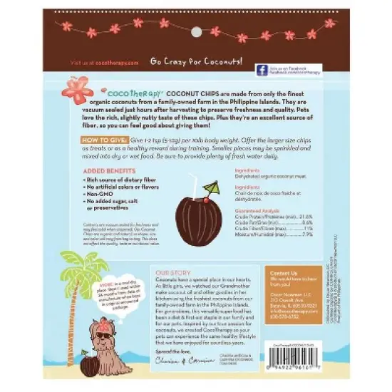 CoCoTherapy Coconut Chips - 6 oz, (Pack of 2) image {1}