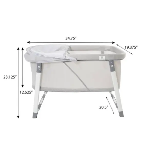 Venice Child Malibu Dreams Mini Bassinet - Gray image {14}