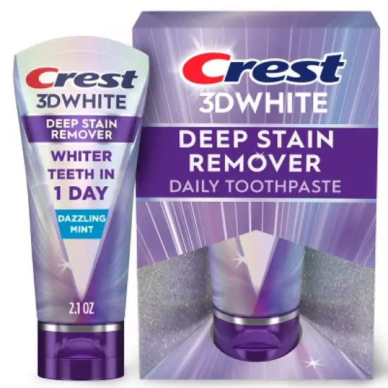 Crest 3D White Deep Stain Remover Daily Toothpaste - Dazzling Mint image {11}