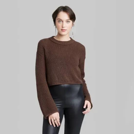 Women's Crewneck Boxy Pullover Sweater - Wild Fable&trade; image {1}