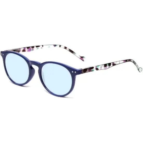 Calabria MDR8003 Designer Blue Light Glasses Ladies Navy Blue Crystal Spot 47 mm image {1}