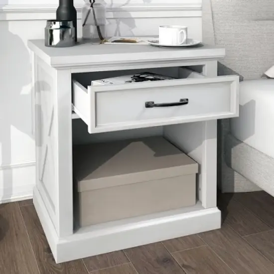 Modern Wooden Nightstand with Drawers Storage - ModernLuxe image {12}
