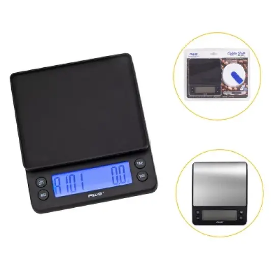 American Weigh Scales Barista Series Kitchen Coffee Weight Scale Digital Bright Back-lit LCD display 6.6lb Capacity image {8}