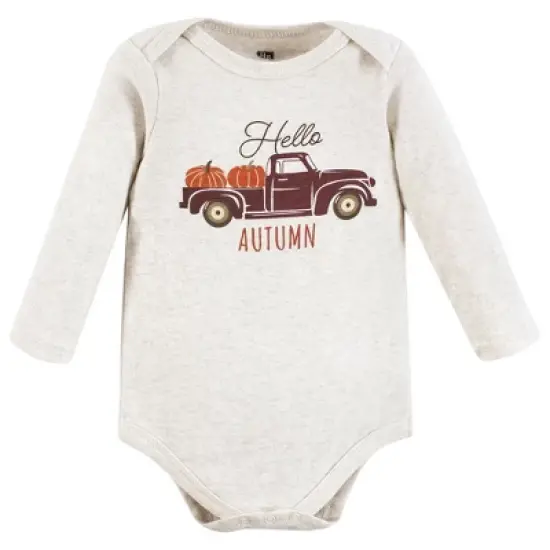Hudson Baby Unisex Baby Cotton Long-Sleeve Bodysuits, Hello Fall image {2}