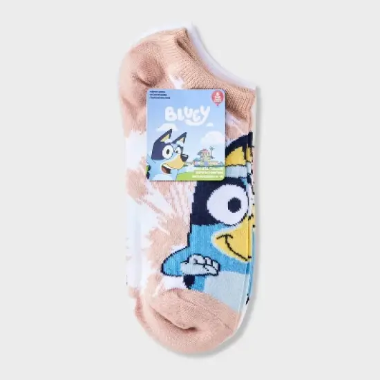 Women's Bluey 6pk Low Cut Socks - Assorted Color 4-10: Polyester Spandex Knit, Figures Pattern, Adult Sizing image {1}