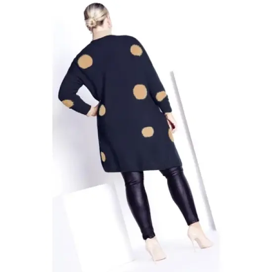 Women's Plus Size Donatella Cardigan - navy marle | EVANS image {3}