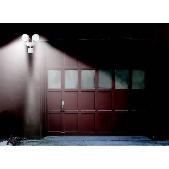 Maxsa Innovations Solar Powered Dual Head LED Security Spotlight Off White: Weather-Resistant Outdoor Lamp with 4 LEDs image {3}