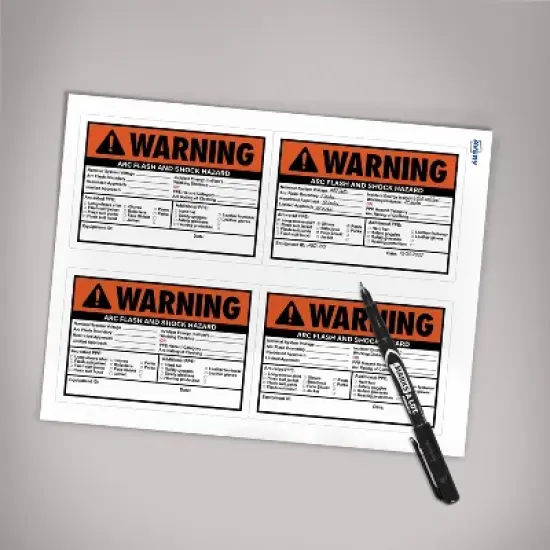 Avery Arc Flash/Shock Warning Labels, Waterproof, UV Resistant, Preprinted, Handwrite-Only, 3.5" x 5", 20 Warning Decal Labels image {6}