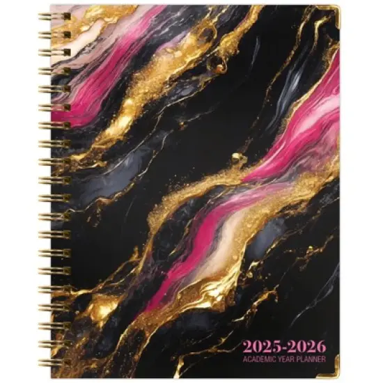 Global Printed Products Hardcover AY 2025-2026 Fashion Planner - 8.5"x11" (Dark Gold Marble) image {6}