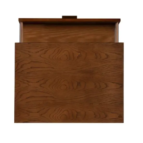 Reid 2 Drawer Nightstand Chest Walnut - Linon image {6}