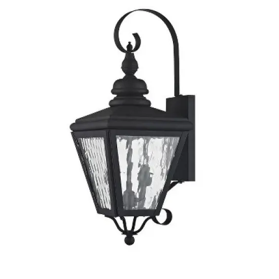 Livex Lighting Cambridge 2 - Light Wall Light in  Black image {1}