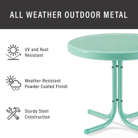 HomeStock Griffith Outdoor Metal Side Table image {8}