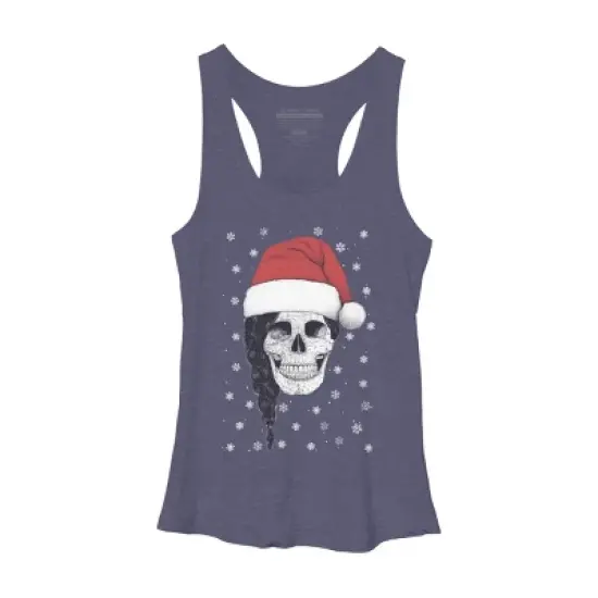 Women's Design By Humans Christmas skull By kodamorkovkart Racerback Tank Top image {4}