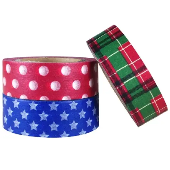 Wrapables Americano Japanese Washi Masking Tape (Set of 3) image {2}