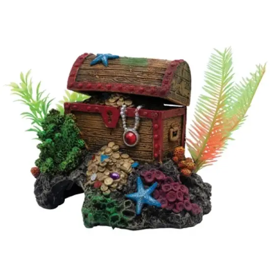 GloFish Treasure Chest Cycle Light Ornament Aquarium Decor image {2}