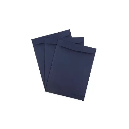 JAM Paper Open End Catalog Envelope 9" x 12" Navy Blue 50/Pack (51287431I) image {2}