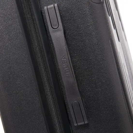 InUSA Drip Lightweight Hardside Large Checked Spinner Suitcase - Black image {9}