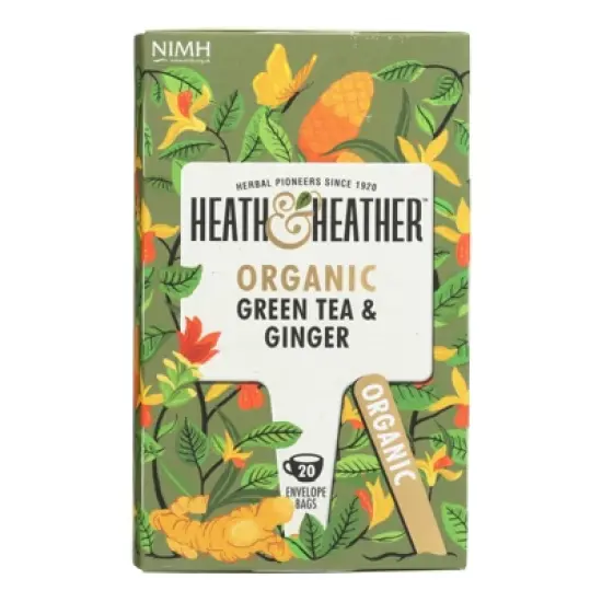 Heath & Heather Green W/ Ginger Tea - Case of 6/20 Bags image {1}