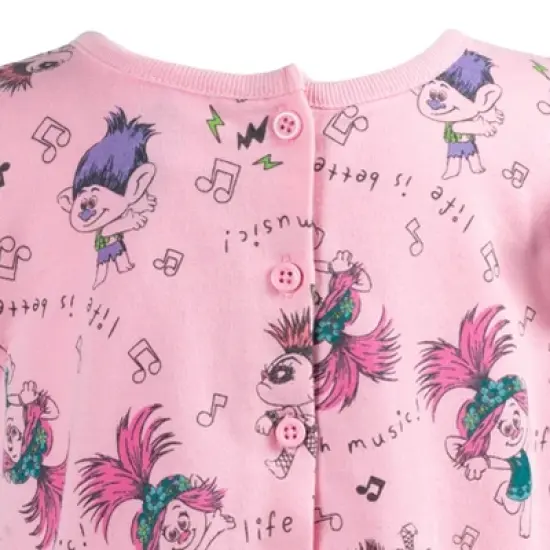 DreamWorks Trolls Poppy Girls French Terry Sleeveless Romper Toddler to Big Kid  image {6}