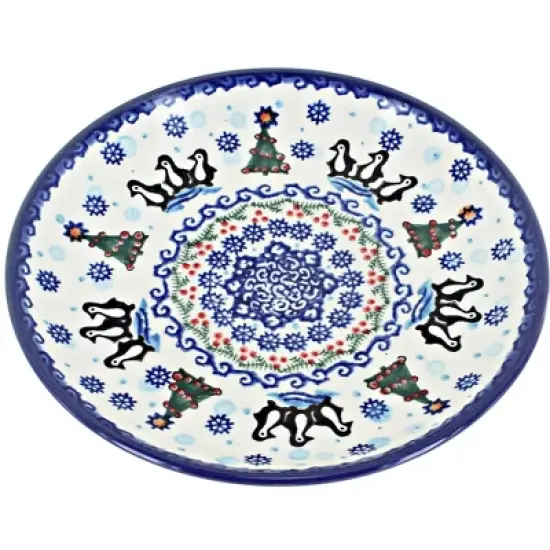 Blue Rose Polish Pottery Vena Dessert Plate image {2}