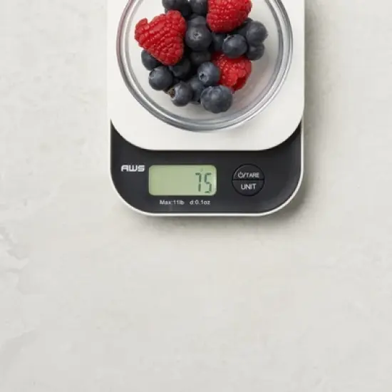American Weigh Scales Vanilla Series Kitchen Scale High Precision Large Backlit LCD Display 11LB Capacity image {1}
