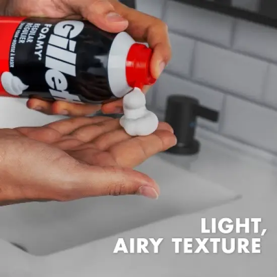 Gillette Foamy Men's Regular Shaving Foam - 14.9oz image {5}