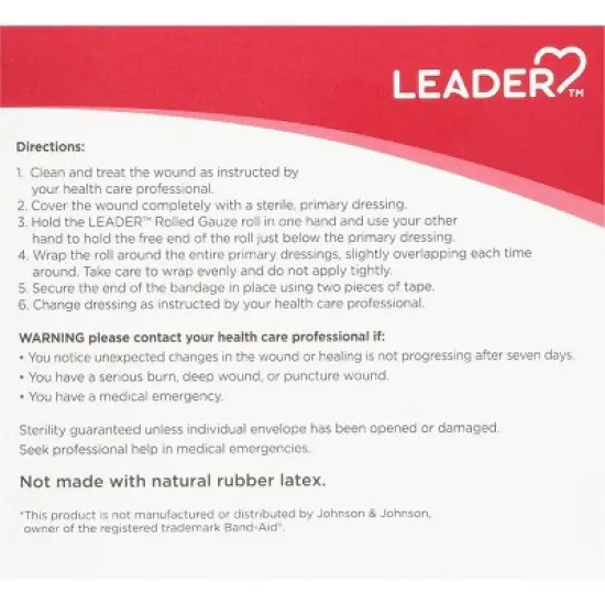 Leader Single-Use Sterile Rolled Gauze 5 ea image {1}