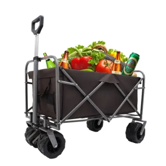 Anybear Outdoor Garden Kids Wagon Beach Trolley Big Wheels 150lbs Garden Cart image {5}
