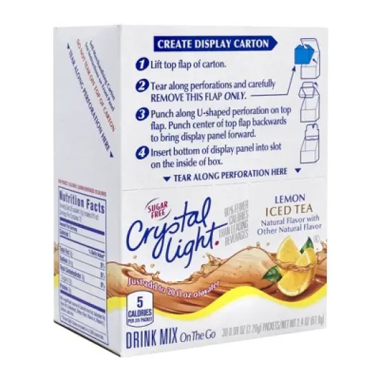 Crystal Light On-The-Go Sugar-Free Iced Tea Drink Mix - 30pk image {2}