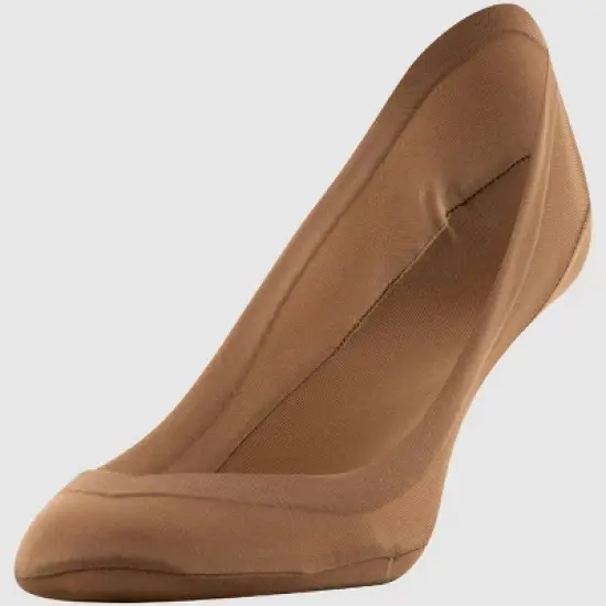 Peds Women's 2pk V-Neck Super Low Liner Socks - Nude/Tan 5-10 image {3}