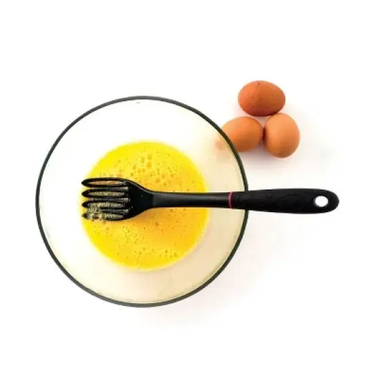 Norpro Grip-EZ Jumbo Fiskie Fork and Whisk Combo Kitchen Tool, 11-Inch, Black image {2}