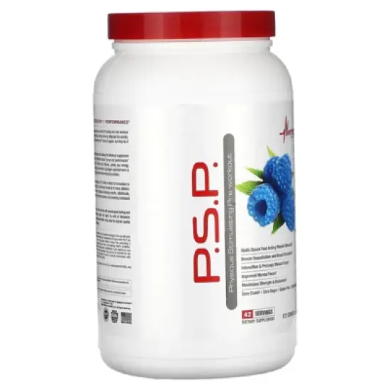 Metabolic Nutrition P.S.P. Physique Stimulating PreWorkout 672g Zero Sugar Caffeine Free (Blue Raspberry) image {3}