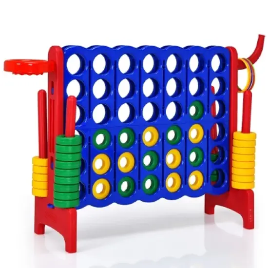 Costway 4-in-A Row Giant Game Set w/Basketball Hoop for Family image {13}