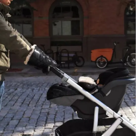 7AM Enfant Warmmuffs Stroller Gloves - Black Polar image {3}