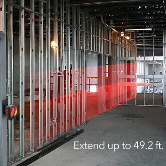 Dartwood Self-Leveling Laser Level Tool with Horizontal and Vertical Cross Lines and Rechargeable Battery (Red) image {5}