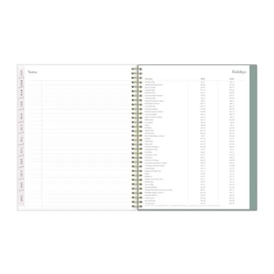 Blue Sky Rachel Parcell 2025-2026 Weekly/Monthly Wirebound Planner 8.5"x11" Clear Cover Cosmic Sea Mist image {9}